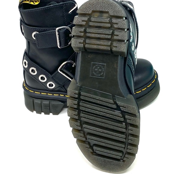 Dr. Martens Audrick 8IB HDW Black Leather, Lady’s Combat Boots. - Picture 5 of 8